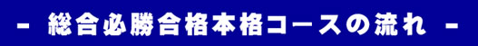 総合必勝合格本格コースの流れ