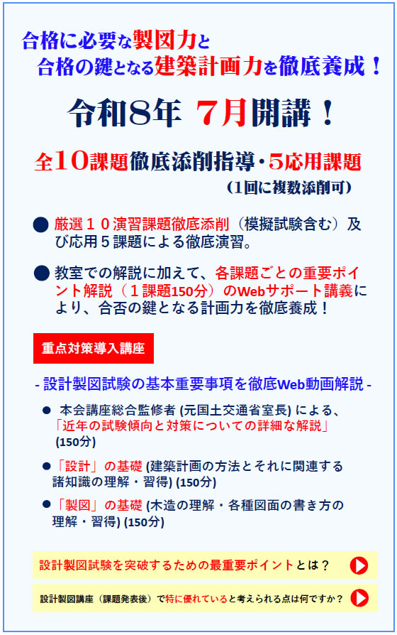 2023年度二級建築士設計製図（通学）