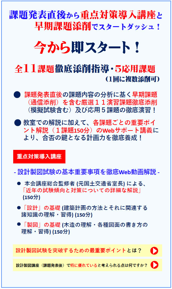 2023年度二級建築士設計製図（通学）