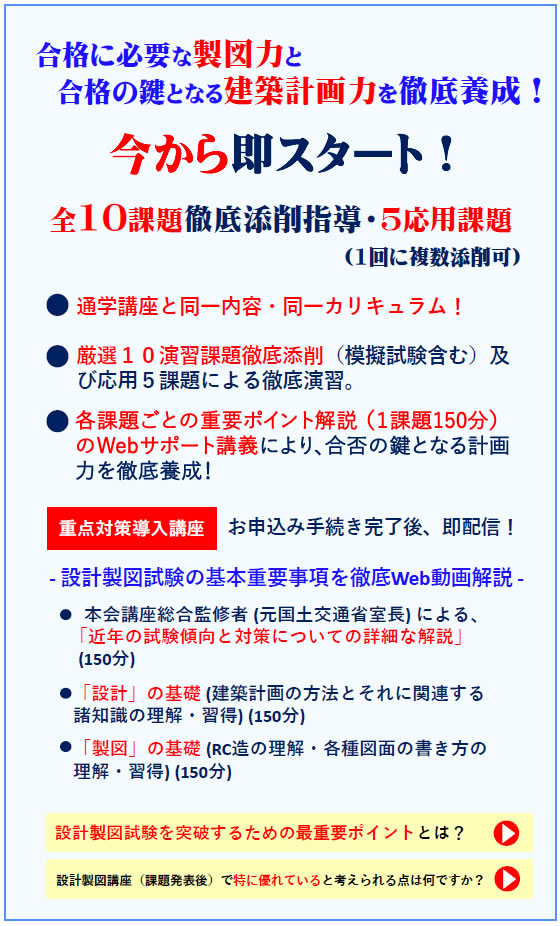 2025年度一級建築士設計製図（通信）