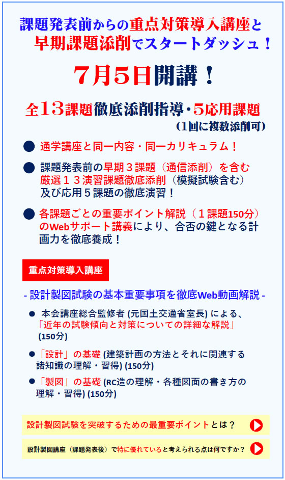 2023年度一級建築士設計製図（通信）