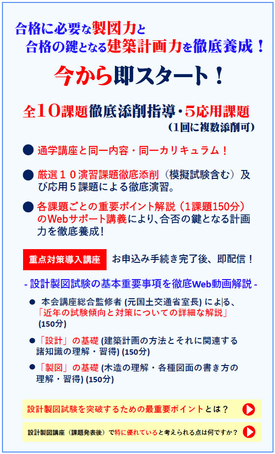 2023年度二級建築士設計製図（通信）