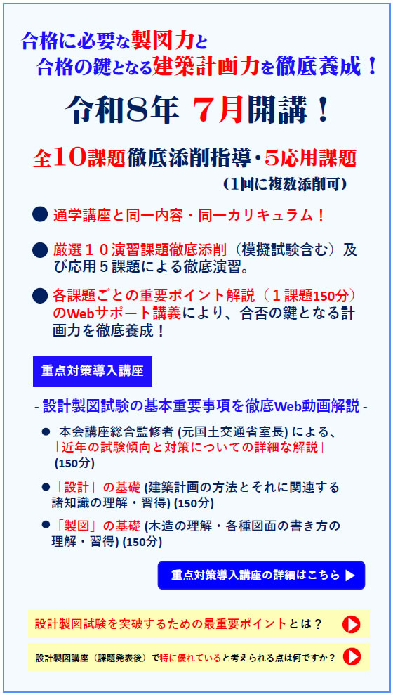 2023年度二級建築士設計製図（通信）