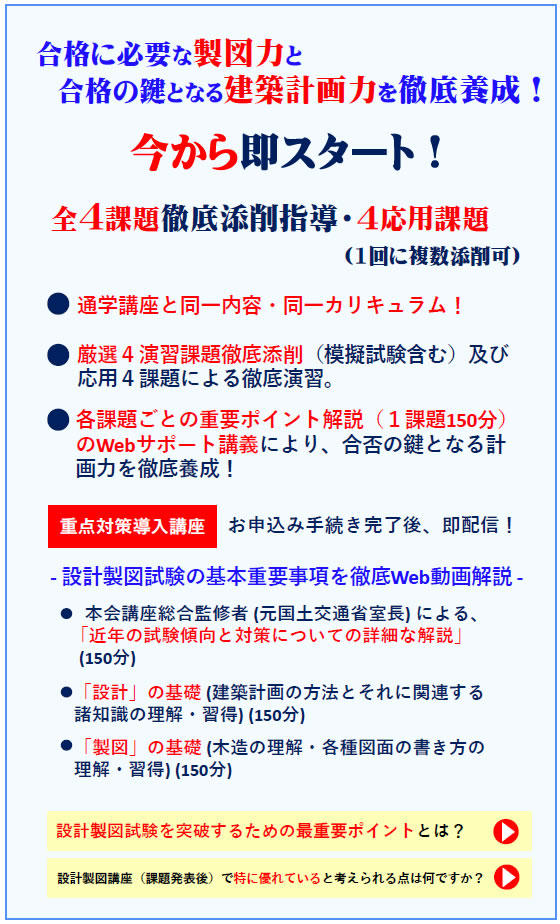 2025年度二級建築士設計製図（通信）