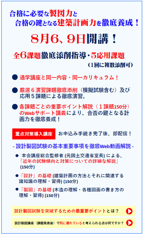 2025年度二級建築士設計製図（通信）